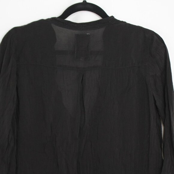 Johnny Was Black Boho V-Neck Embroidered Tunic Blouse Size Small - Picture 6 of 9